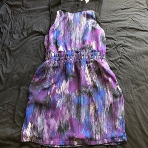 Forever21 Blue and Purple Black Mesh Dress